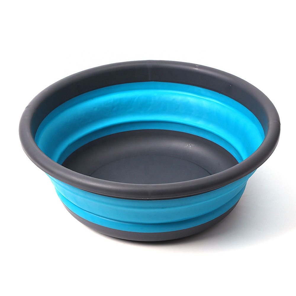Многофункциональная большая компактная складная посуда без БФА, круглая легкая складная пластиковая раковина для умывальника для дома и улицы