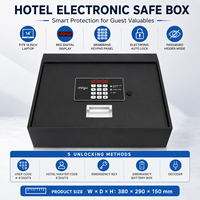 Coffre-fort d'hôtel intelligent à ouverture par le haut avec clavier numérique et système d'accès d'urgence pour les chambres d'hôtes