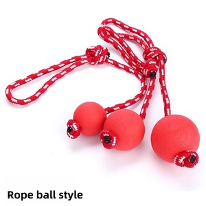 Halat basit tarzı interaktif köpek oyuncak ile sıcak satış kırmızı katı kauçuk evcil hayvan topu - Product Image 3