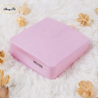 Flacon atomiseur de parfum rectangulaire en verre rose de 114,4 ml avec bouchon à vis et joint en liège, forme plate pour sérum de soin de la peau