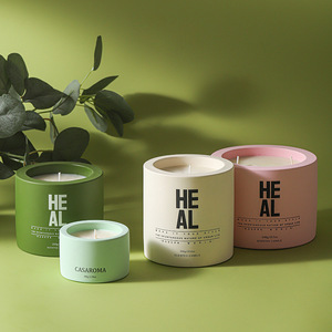 Velas Aromáticas de Lujo de Cera de Soya en Frasco de Cerámica |   Vela Aromática Personalizada para <span class=keywords><strong>el</strong></span> Hogar, Juego de Velas Hechas a Mano con Etiqueta Privada para Regalo - Product Image 5