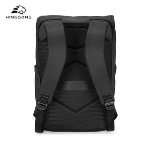 Kingsons Laptop <b>Backpack</b> 20-35L Lightweight Unisex Business <b>Backpack</b> With Laptop Compartment Gray And <b>Black</b> Solid Color - Product Image 2