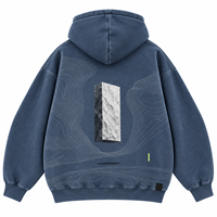 Hoodie Custom OEM Private Label, Bahan Tebal, Model Oversized Boxy Fit, Katun, Streetwear, Sablon DTG, Unisex