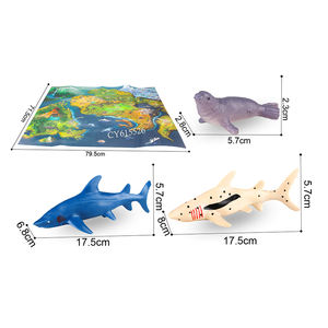Giocattoli Educativi Animali Marini Set Secchiello Mini Giocattoli in Plastica Figure di Vita Marina per Bambini - Product Image 5