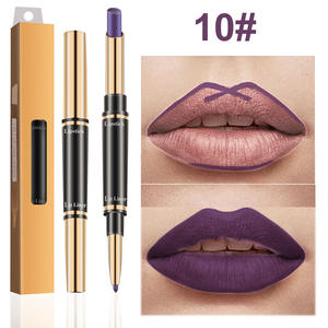 2025 Popular Mejor tez Obtener buen humor Trayendo oro Doble cabeza Lip Liner Pen Lip Stick Pen - Product Image 4