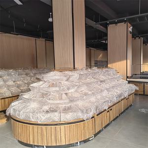 Nouveau design étagères en bois table de récipient de collation en vrac pour supermarché et magasin de collation présentoir à collation - Product Image 3