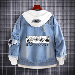 <span class=keywords><strong>Hunter</strong></span> <span class=keywords><strong>X</strong></span> <span class=keywords><strong>Hunter</strong></span> Anime Veste hisoka lâche décontracté sweat à capuche en jean chasseur à temps plein anime veste en jean - Product Image 4