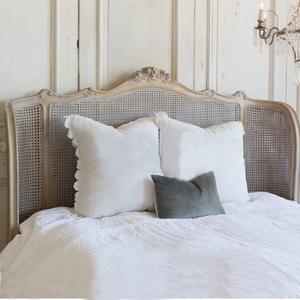 סגנון צרפתי מגולף עץ מלא קווין סייז 1.8 מטר וינטג 'במצוקה וילה מפוארת בליה - Product Image 4