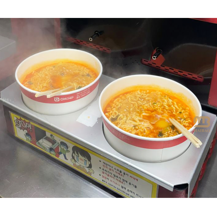 Одноразовые чаши рамен для приготовления пищи Garaetteok Tteokbokki, Индукционная чаша, бумажная чаша корейский рамен на вынос, нагреваемая бумажная чаша 650 мл