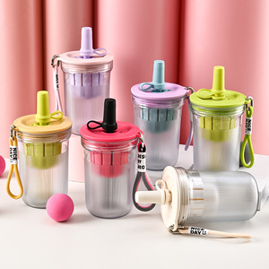 Xuất hiện cao cấp nhựa rơm cup nhiệt độ cao và thả kháng cầm tay xử lý với trà bin nước ngoài trời cup - Product Image 2