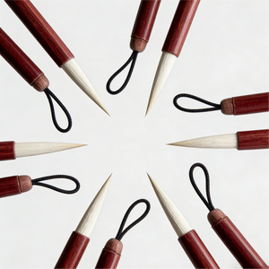 Pincel <span class=keywords><strong>de</strong></span> Caligrafía China Hecho a <span class=keywords><strong>Mano</strong></span> con Pelo <span class=keywords><strong>de</strong></span> Oveja Fino y Mango <span class=keywords><strong>de</strong></span> Madera <span class=keywords><strong>de</strong></span> Sándalo Rojo, Pincel para Práctica <span class=keywords><strong>de</strong></span> Caligrafía - Product Image 5