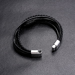 Wholesale Bulk Trendy Multilayer Magnetic Clasp PU <strong>Leather</strong> Bracelet <strong>Wristband</strong> Pulsera De Cuero Bracelets <strong>Bangles</strong> Fashion Jewelry - Product Image 4