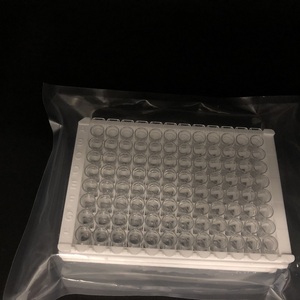 نوعية جيدة Streptavidin المغلفة 96 جيدا العقيمة PCR رد فعل V مسطحة القاع 0.2 مللي إليسا لوحة مع غطاء - Product Image 1