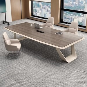Mesa de Conferencia Rectangular Avanzada con Gestión de Cables y Tomacorrientes, Mesa de Reuniones de Alta Calidad para Oficina Ejecutiva Premium - Product Image 2