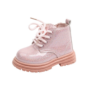 Anti-Slip Fashion Hot Selling Leather Kids Casual Girls Fashion <b>Boots</b> Sequin Children's Casual <b>Ankle</b> <b>Boots</b> - Product Image 4