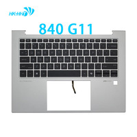 Nouveau repose-poignets supérieur argenté HK-HHT avec clavier rétroéclairé US pour HP EliteBook 840 G11 845 G11 N95848-001 – Pièces d'assemblage