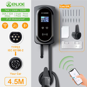 Smart <span class=keywords><strong>Wallbox</strong></span> EV Chargeur <span class=keywords><strong>7kw</strong></span> 11kw 22kw Type 2 Plug AC Home Station de charge avec carte RFID Connexion Bluetooth et WiFi - Product Image 1