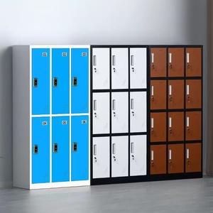 Armario de Almacenamiento Metálico de Estilo <span class=keywords><strong>Industrial</strong></span> de 12 Puertas para Gimnasio, Escuela y Fábrica, <span class=keywords><strong>Armarios</strong></span> de Acero Resistentes para Trabajadores - Product Image 3