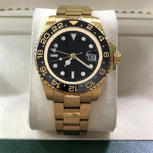 Reloj de Lujo para Hombre, Mecánico Automático <span class=keywords><strong>GMT</strong></span>, con Correa de Acero Inoxidable y Aleación de Moda, Cierre de Mariposa, Cristal de Zafiro - Product Image 3