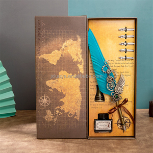 Biểu Tượng Tùy Chỉnh Sang Trọng Cổ Cổ Điển Bán Buôn Số Lượng Lớn Lông Dip Cổ Điển Retro Đài Phun Nước Thư Pháp Bút Thiết Lập Với Hộp Quà Tặng - Product Image 2