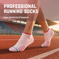 Chaussettes de course professionnelles personnalisées pour hommes et femmes, respirantes en maille, anti-ampoules, rembourrées, pour le sport