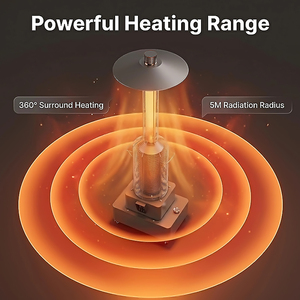 Chauffage radiant diesel portable avec minuterie 0-24h et interrupteur de basculement électronique 130-200 ㎡   Chauffage à l'huile à grande surface de chauffage - Product Image 5