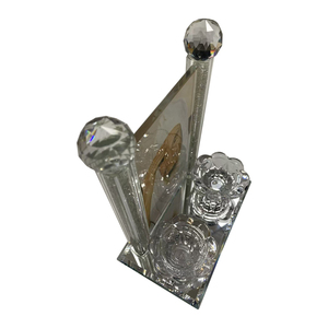 <span class=keywords><strong>Candelabro</strong></span> de Cristal Estilo Israelí para Decoración del Hogar, Portavelas de Cristal con Dos Cabezas, Diseño Personalizado - Product Image 3
