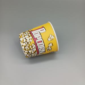 Bol en papier pour pop-corn, emballage alimentaire personnalisé à emporter, design imprimé - Product Image 1