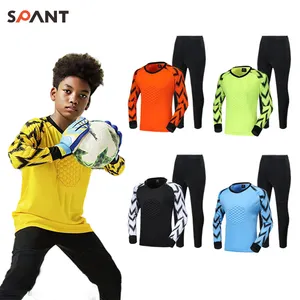 Mens Goalkeeper Training Soccer Wear Custom Logo Number Long Sleeve Shirt Sports Suit Soccer Doorkeeper Football Uniform Kits