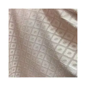 beliebteste damen pyjamas schal futteranzüge vorhänge 100% polyester jacquard chiffon stoff großer punkt schnitt blumenkleider