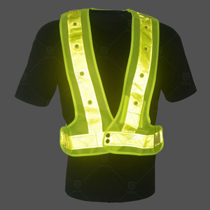 Vendita calda LED ad alta visibilità riflettente giubbotto di sicurezza luce di avvertimento per la bici da passeggio gilet riflettente - Product Image 5