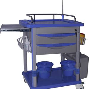 Chariot d'Infirmière d'Ambulance Multifonctionnel en ABS, Chariot d'Hôpital pour le Changement de Pansement, Chirurgie d'Urgence, Soins d'Anesthésie - Product Image 1