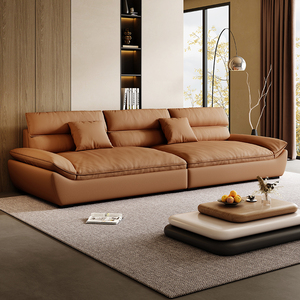 Juego de Sofás de Cuero Genuino para Sala de Estar, <span class=keywords><strong>Muebles</strong></span> de Sala, Sofá, Sillón para Sala de Estar - Product Image 1