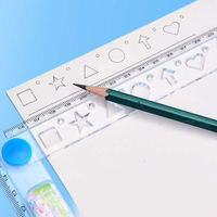 Règle pliable multifonctionnelle en plastique de 30 cm pour apprendre la papeterie