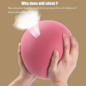 Pu Foam Washable Kids Indoor Training Elastic Silent Mute Ball Bouncing Uncoated High Density Foam Sports Ball