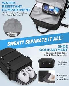 Nouveau <span class=keywords><strong>sac</strong></span> à dos de voyage en nylon géométrique à pompe à air, étanche et extensible, 18x14x8 pouces, pour bagages personnels - Product Image 6