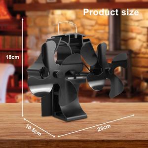 Pembakar Log kompor diam magnetik 3 in 1 dengan 2 kipas motor untuk kompor pembakar kayu/pipa cerobong asap/perapian dengan 1 buah klip selang logam - Product Image 5