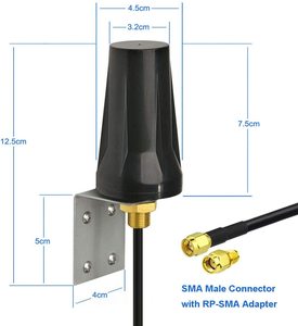 Antena de montaje en pared de 700MHz a 2700MHz impermeable para exteriores 6dBi LTE 4G 3G 6dBi GSM WIFI módulo ABS con polarización Vertical - Product Image 3