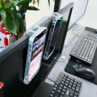 Étui de téléphone portable invisible antichoc en PC avec béquille anti-chute, nouveau design, pour iPhone 16 Pro Max