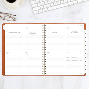 Leather Schedule <b>Notebook</b> Simplified English Diary A5 <b>Notebook</b> Coil <b>Notebook</b> Customized - Product Image 4