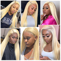 Perruque en cheveux humains Remy longs, transparente HD, blond miel, sans colle, en dentelle, vente en gros
