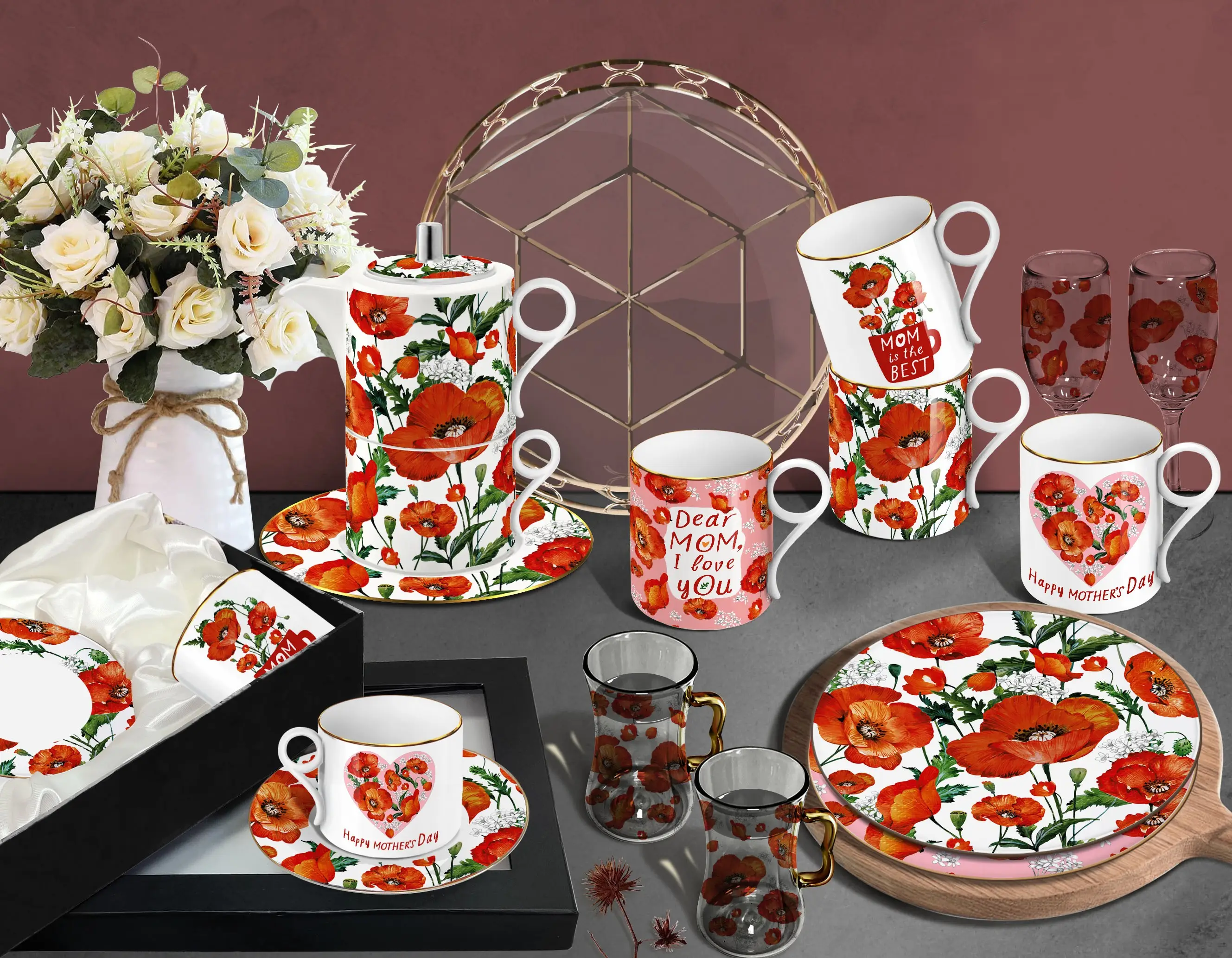 Ensemble de vaisselle en céramique occidentale, 9 pièces, 18 pièces, 26 pièces, bols et assiettes en porcelaine