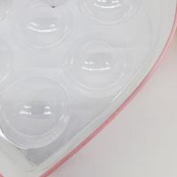 Caja de Chocolate de Lujo con Tapa y Base en Forma de Corazón, Empaque Rígido de Cartón con Lazo de Cinta para Dulces y Sets de Regalo Románticos