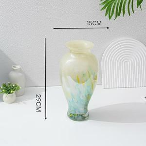 उच्च-अंत रेट्रो डाइनिंग टेबल हाइड्रोपोनिक ग्लास फूल vesसे चीनी शैली कला डेको डिजाइन हल्के लक्जरी हाइड्रोपोनिक ग्लास फूल ves। - Product Image 3