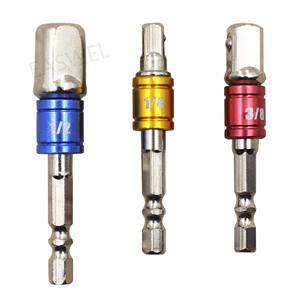 Universal 3PC 1/4 "3/8" 1/2 "tuercas de vástago hexagonal brocas de taladro de impacto broca de extensión adaptador de llave de vaso herramientas - Product Image 1