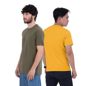 Men's <b>100</b>% Cotton Regular Fit Solid Color O-Neck Short Sleeve T-<b>Shirt</b> Breathable Casual Jersey Knitted Top - Product Image 5