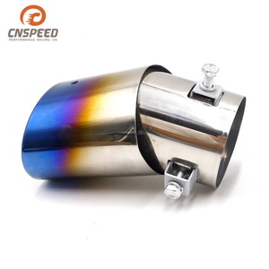 CNSPEED – tuyau d'échappement universel en acier inoxydable, 63mm, bleu, traité thermiquement, tube droit pour mise à niveau de voiture - Product Image 3