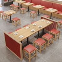 Ensemble de meubles modernes en bois pour restaurant Table et chaises de salle à manger d'angle pour cafés et cafés Banquette canapé, banquette, canapé