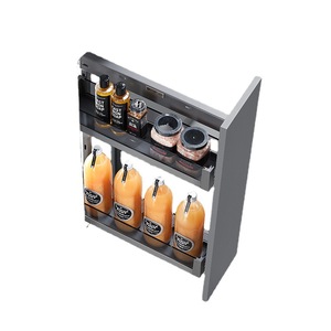 Unihopper Phantom Cabinet Condiment <b>Pull</b>-out Basket Glass Durable <b>Light</b> Luxury Narrow Edge - Product Image 4