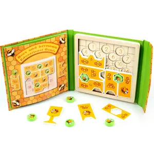 Деревянные пчелиные игры для детей раннего развития интеллекта мозга логики мышления тренировочные игрушки для зрительной координации рук и глаз